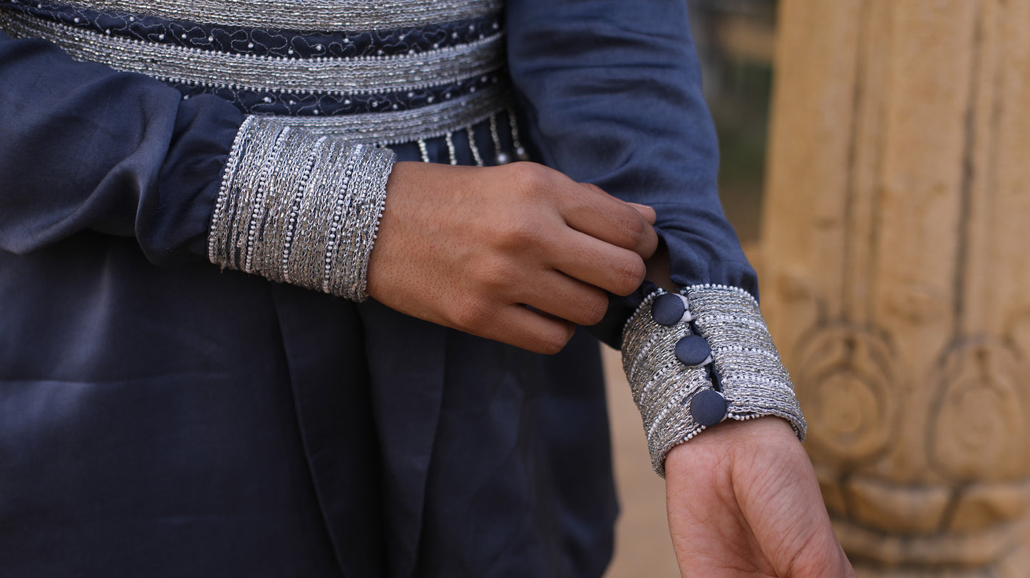 Grey modal Cordset with embellished belt