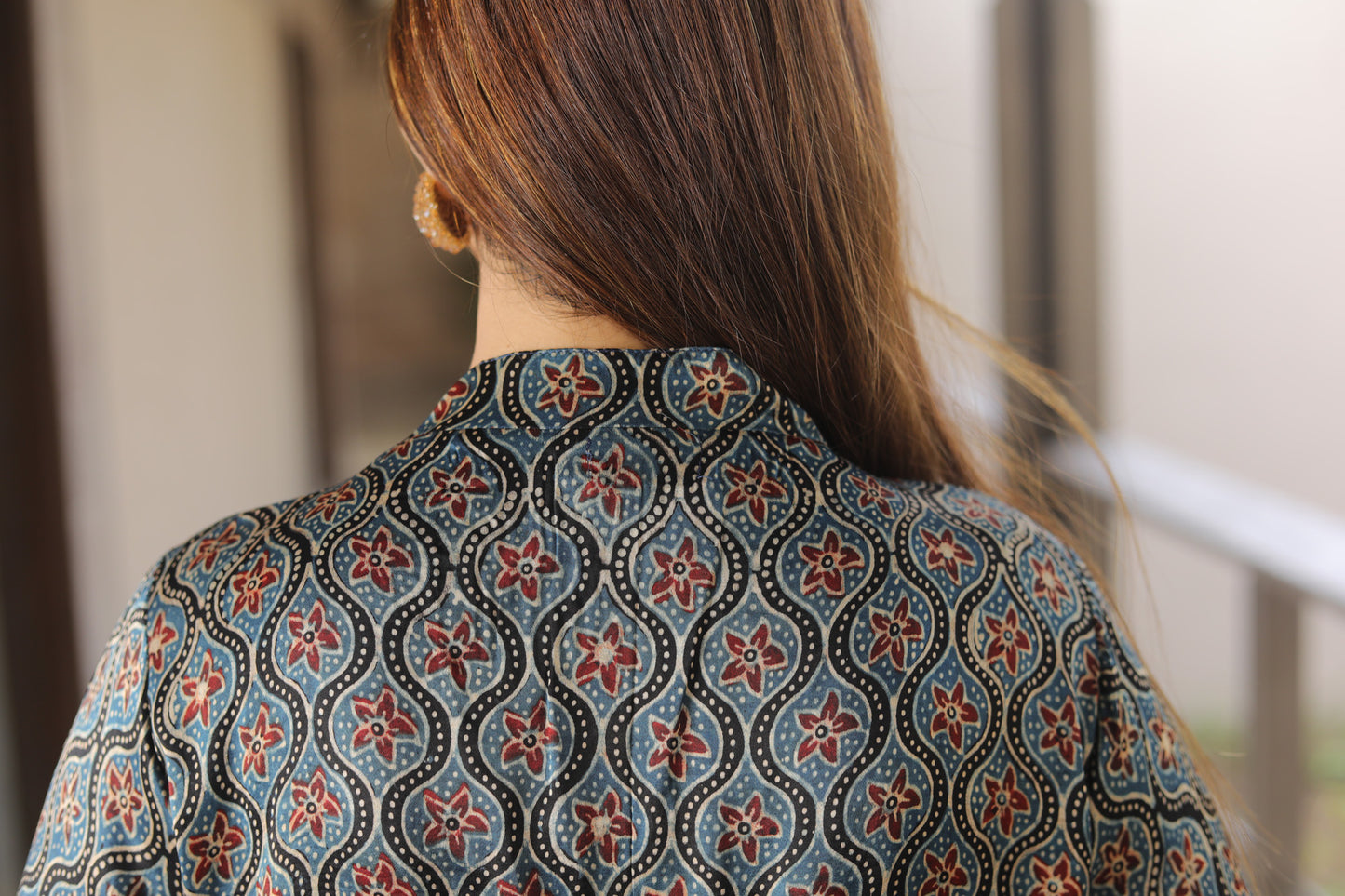 Blue Kaftan style Modal Dress