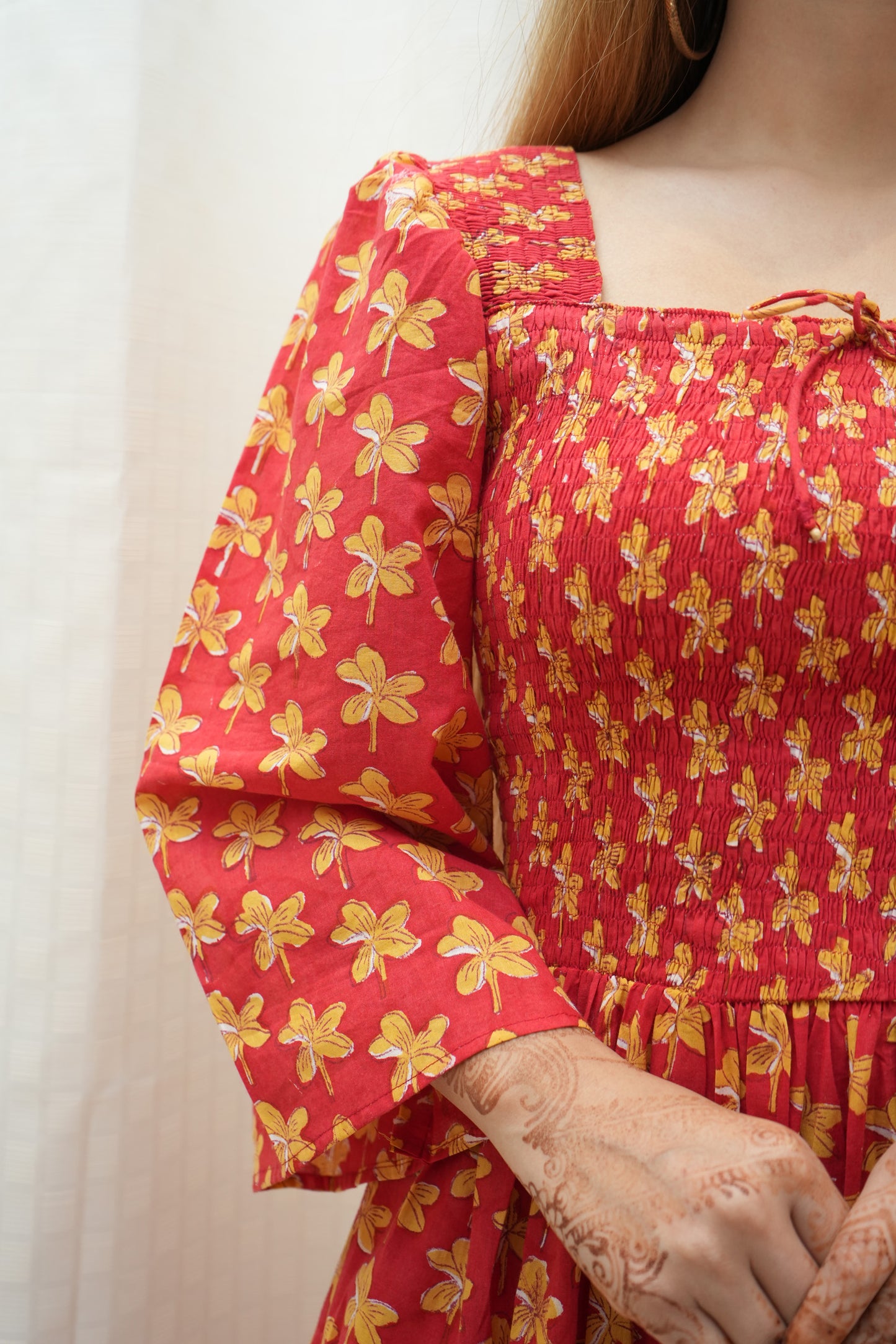 Red Smocking Dress