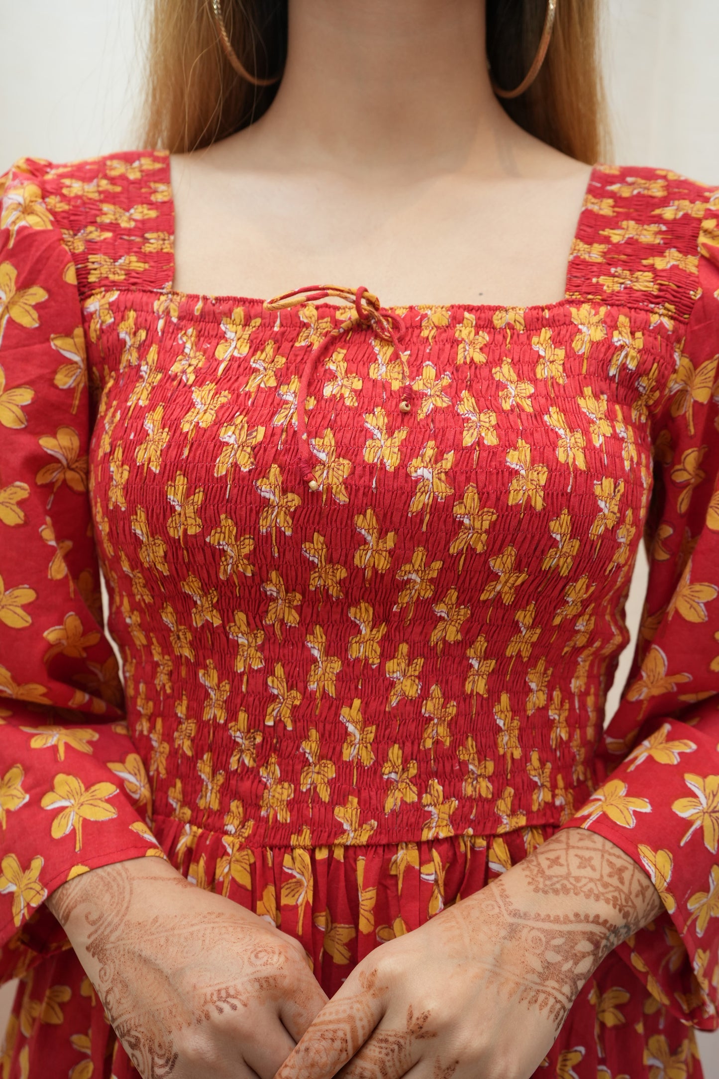 Red Smocking Dress
