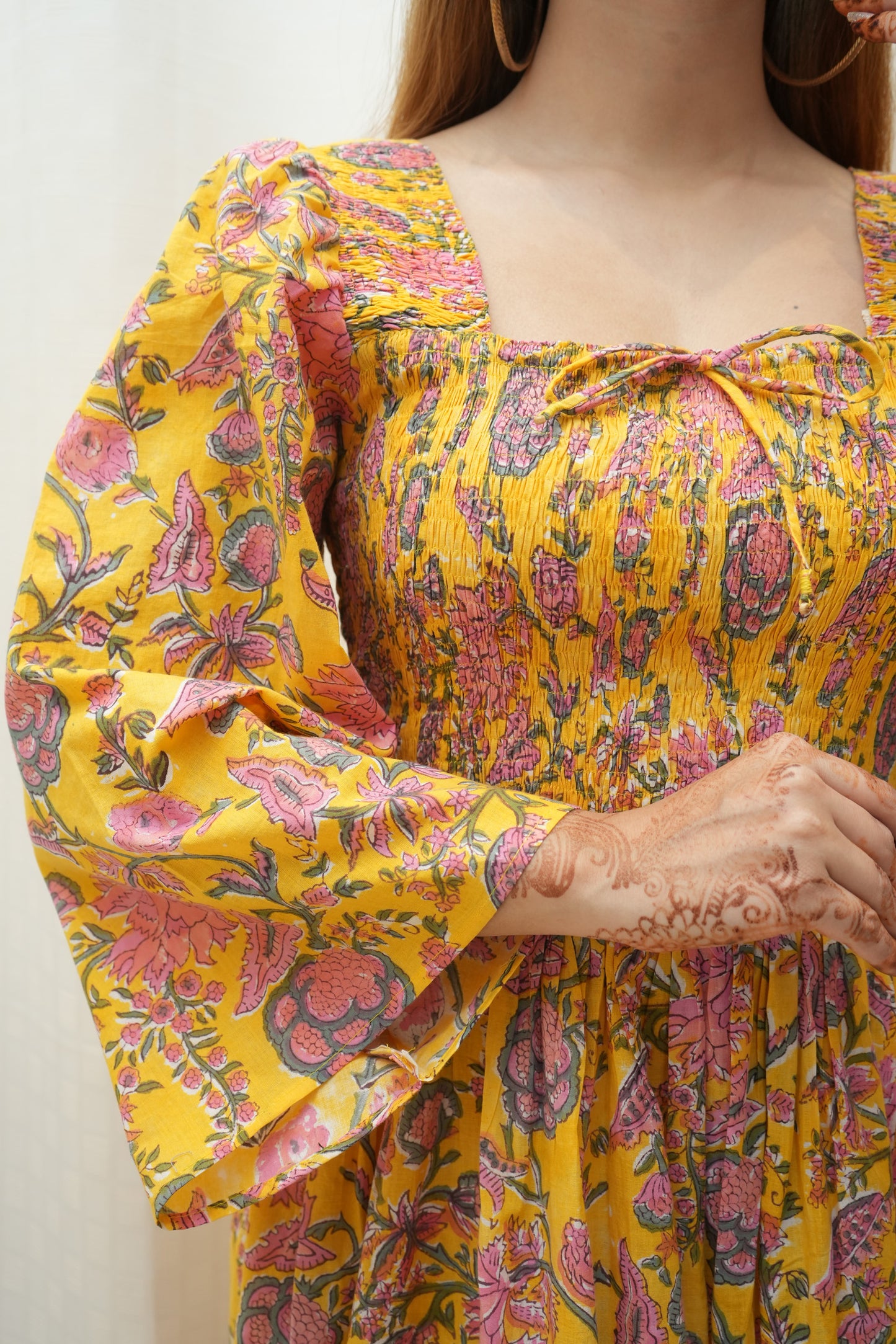 Yellow Smocking Dress