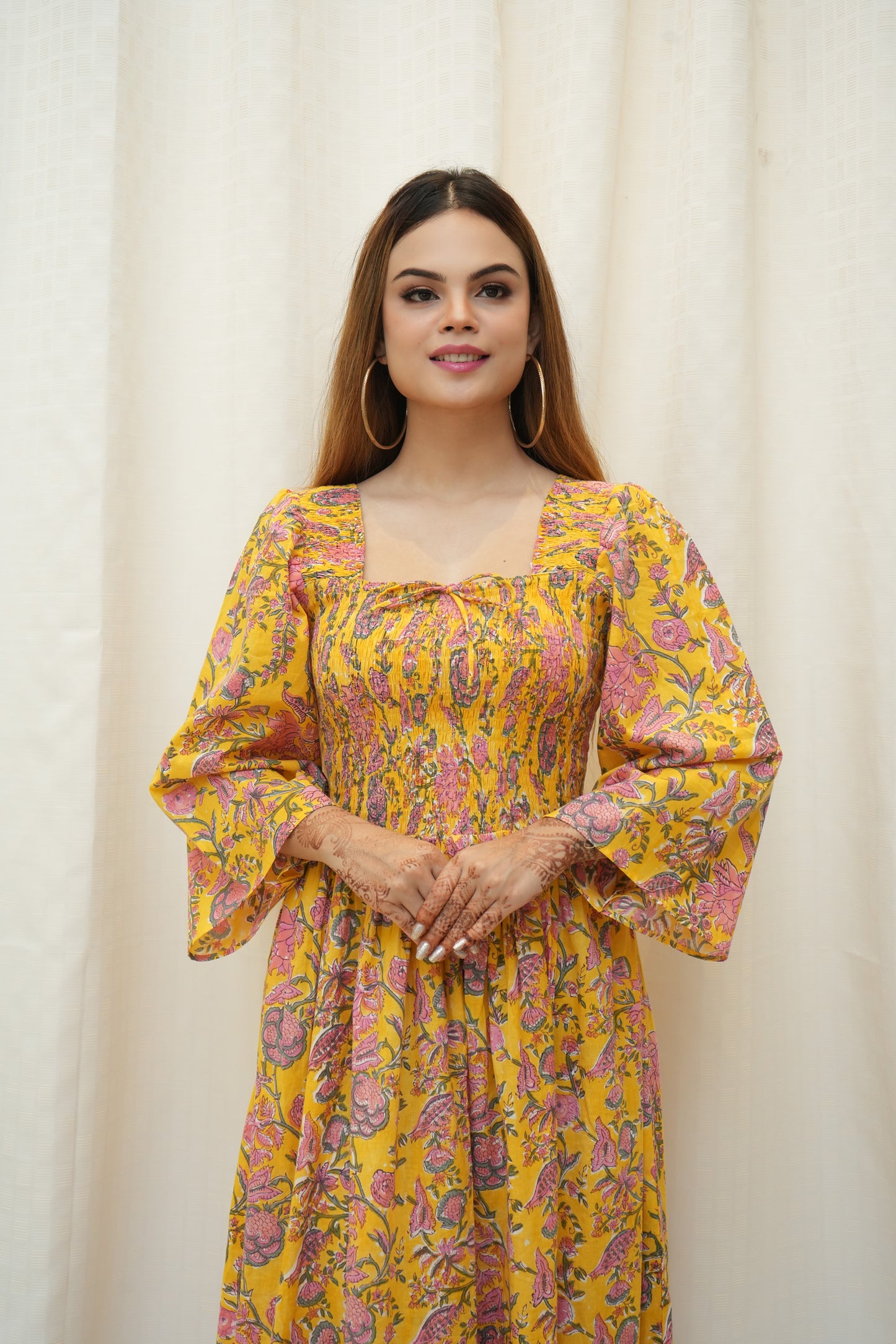 Yellow Smocking Dress