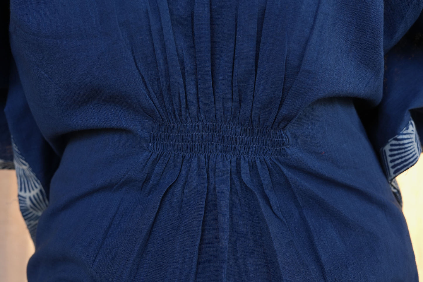 Blue Cotton Slub Kaftan Style Co-ord Set
