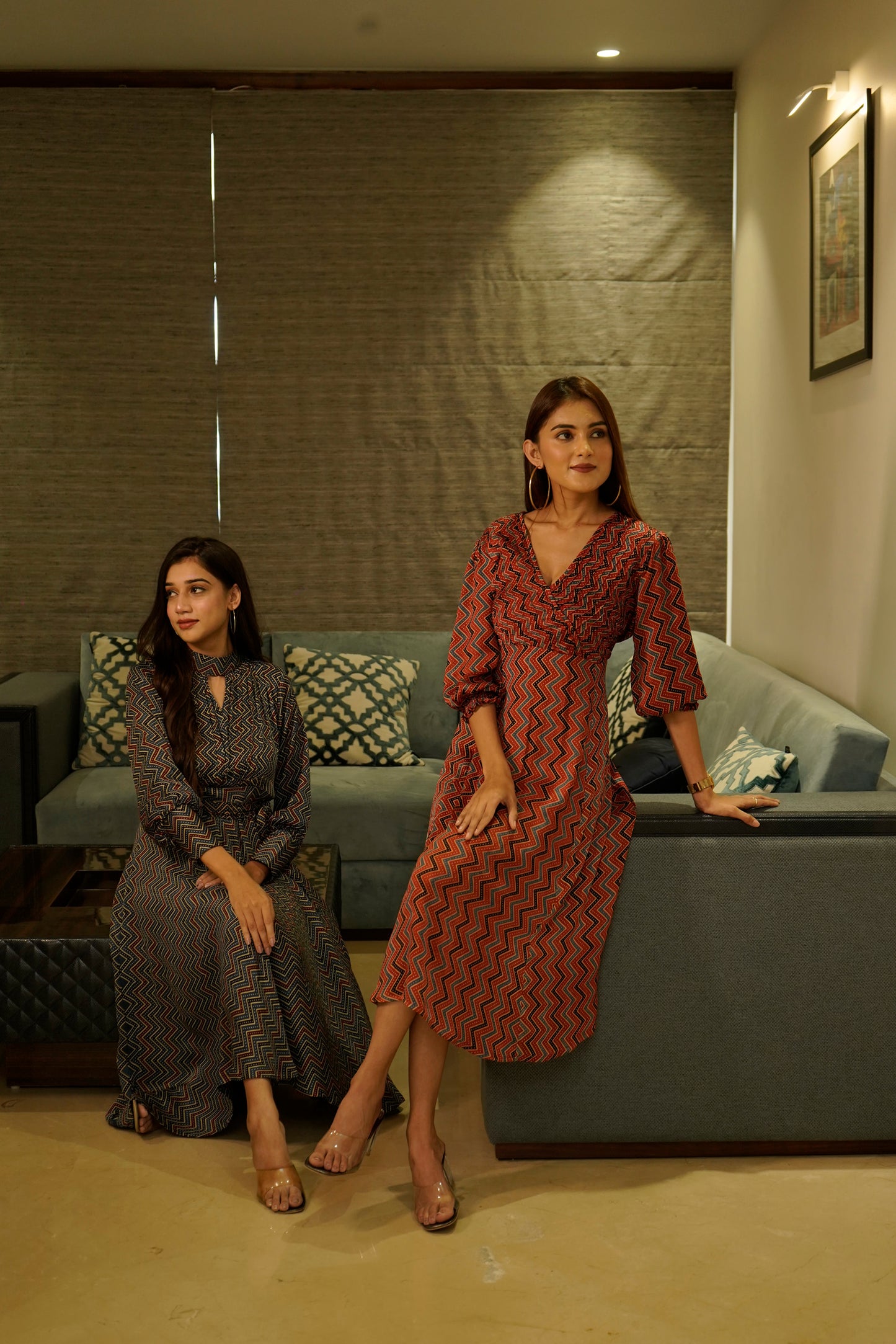Red Zigzag modal Dress