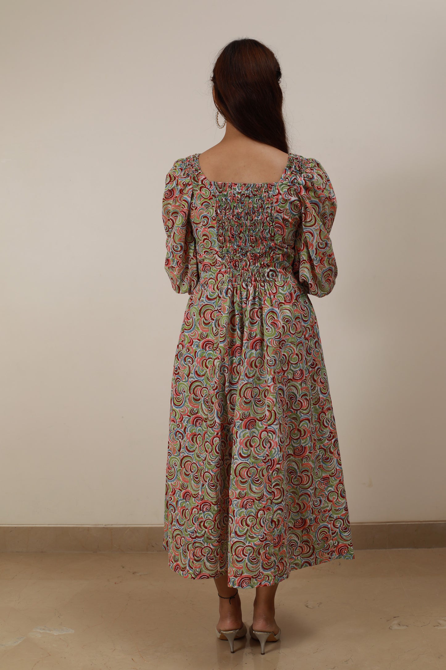 Multicolor sequence embellished dress