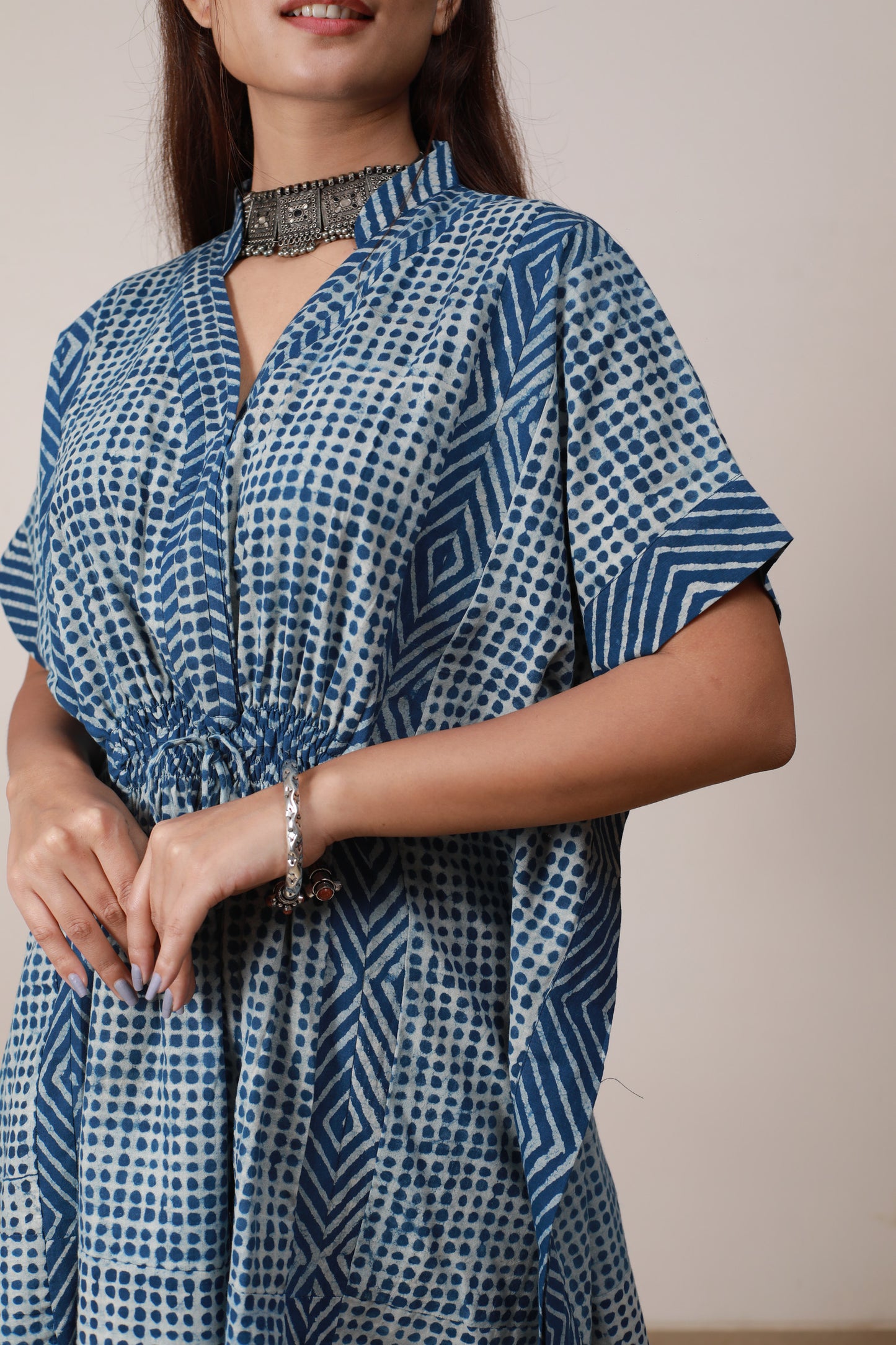 Indigo kaftan style Cordset