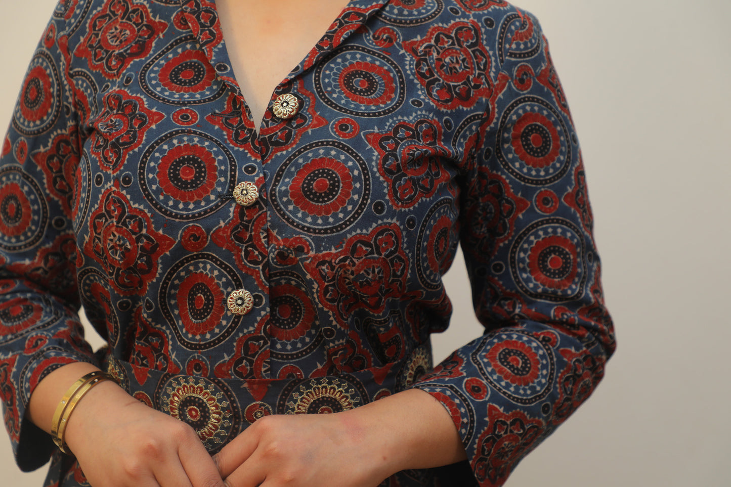 Blue Ajrakh Cordset