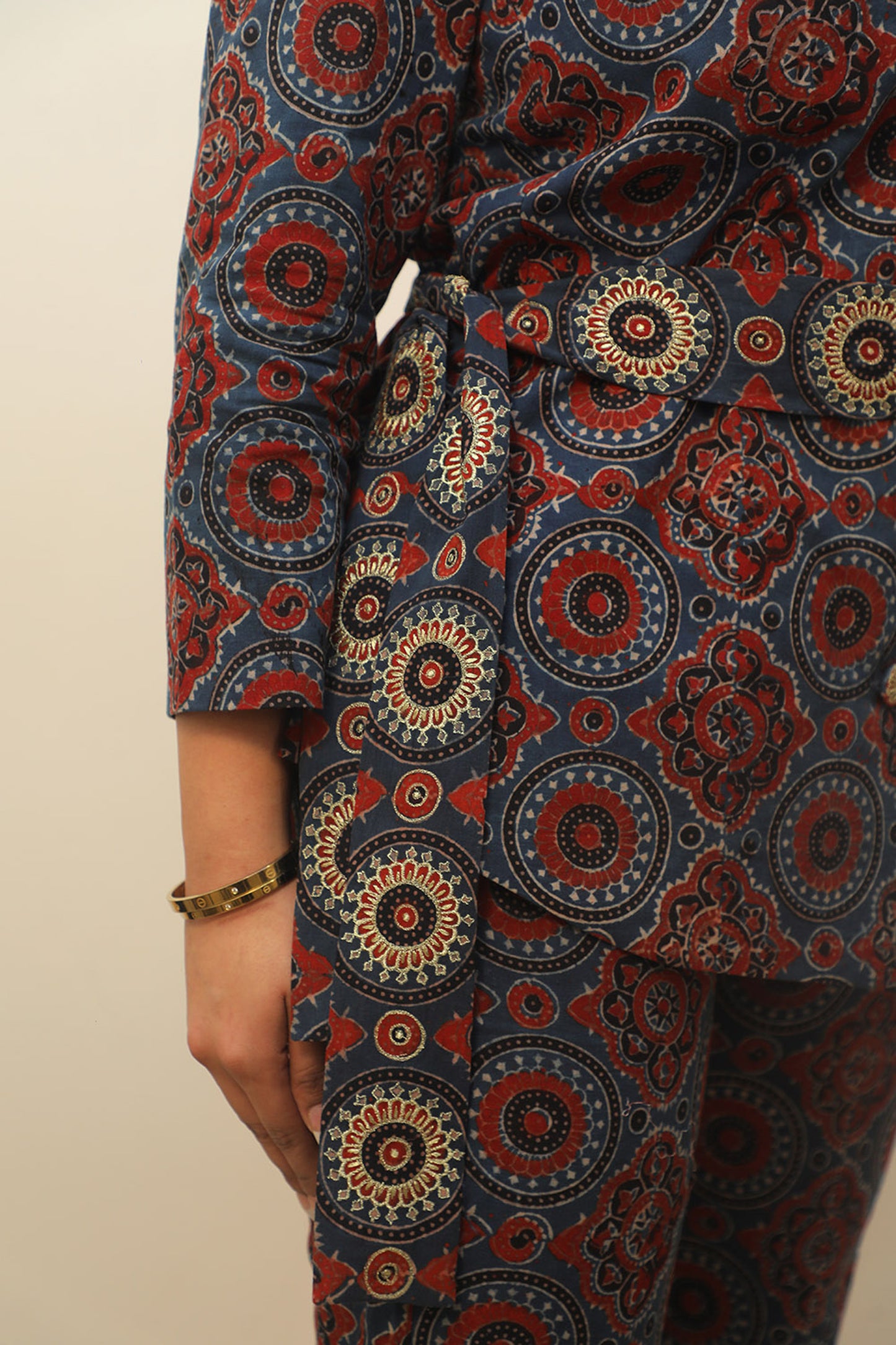 Blue Ajrakh Cordset