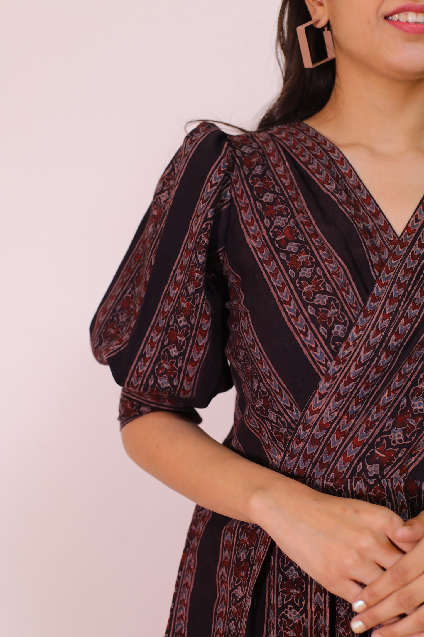 Black ajrakh top