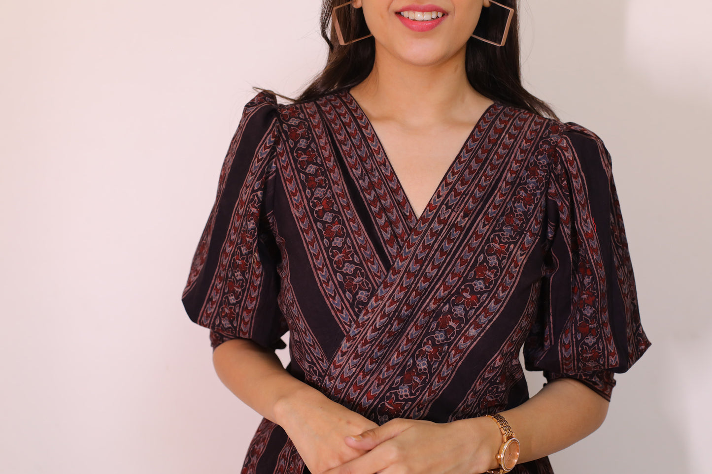 Black ajrakh top