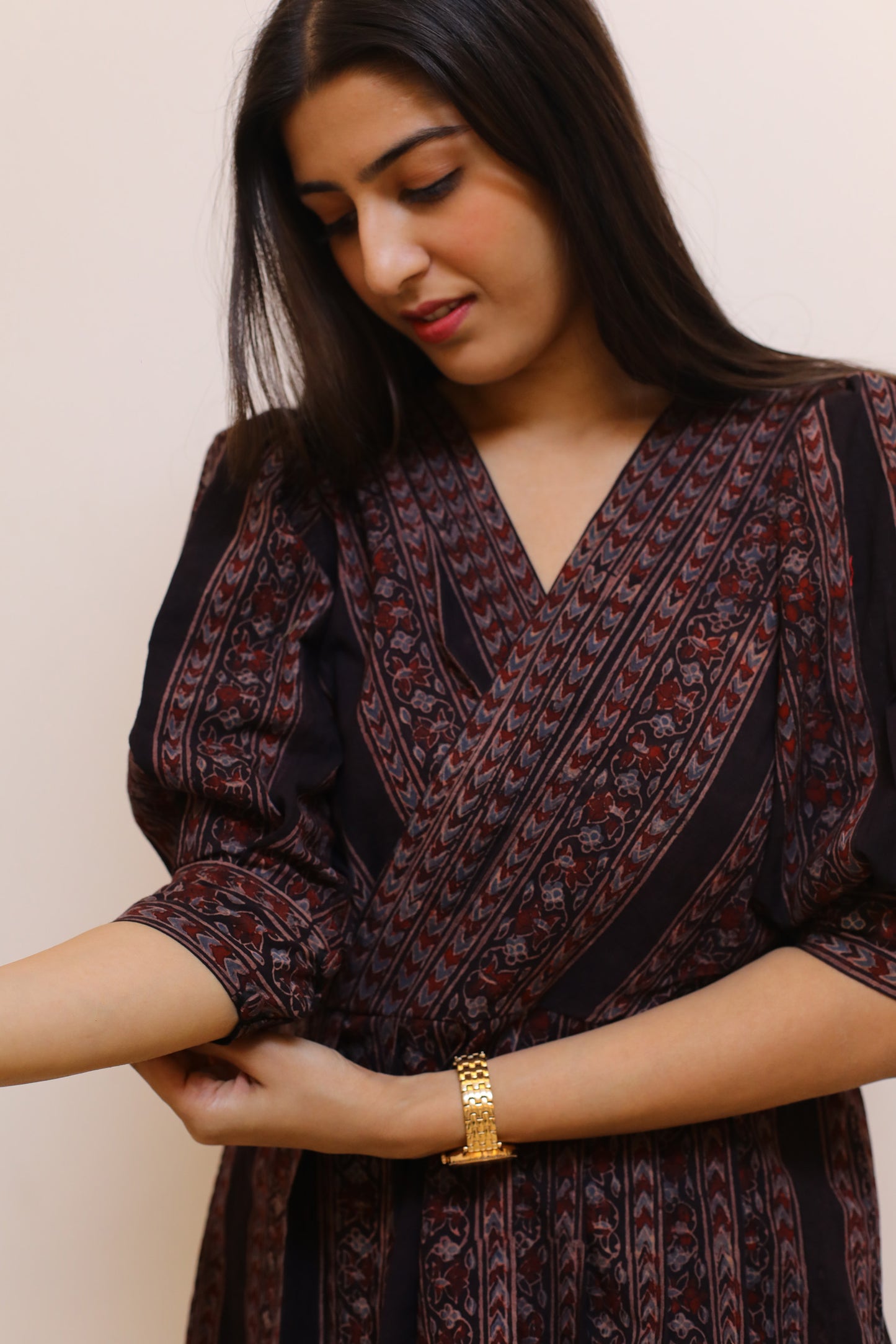 Black ajrakh top