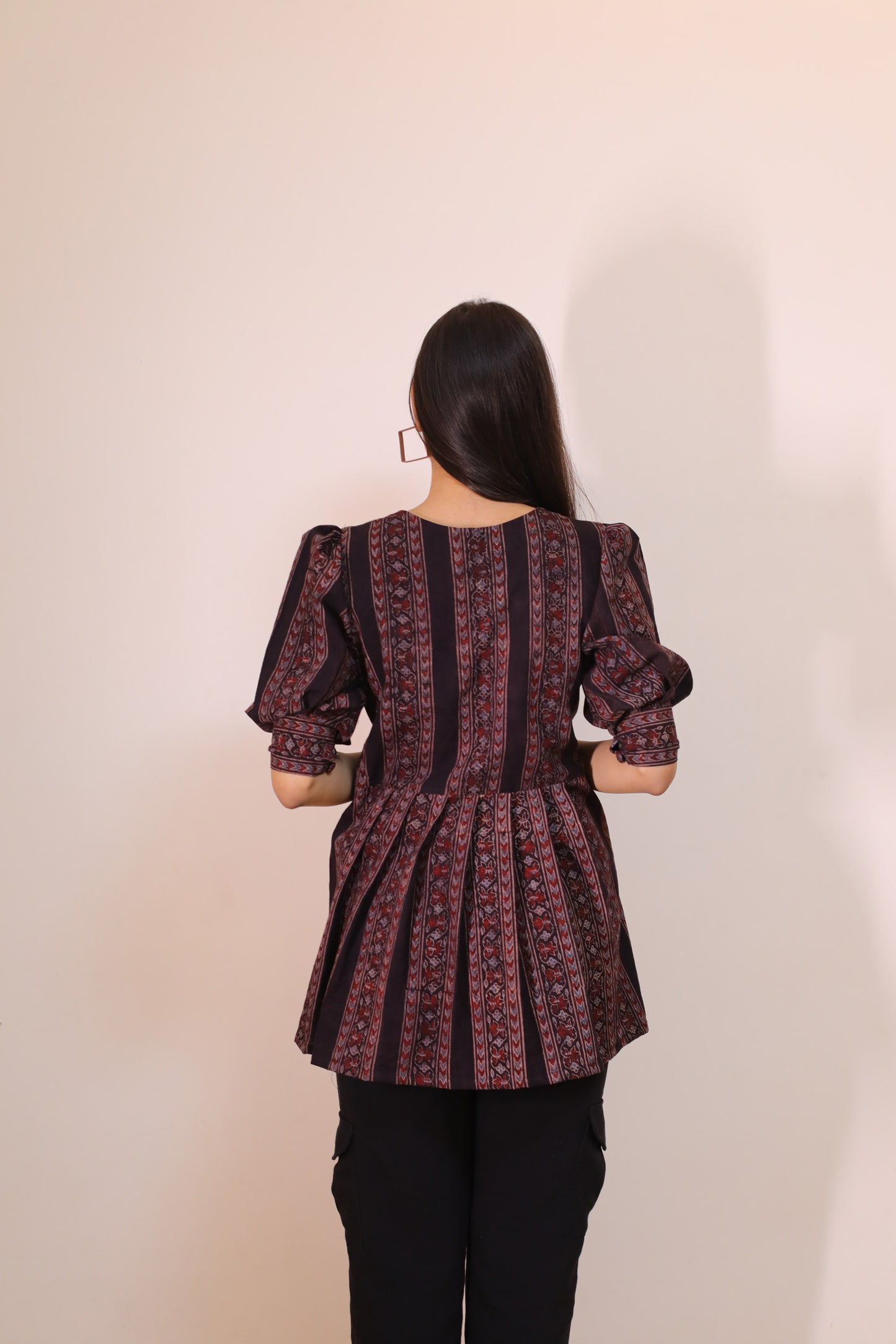 Black ajrakh top