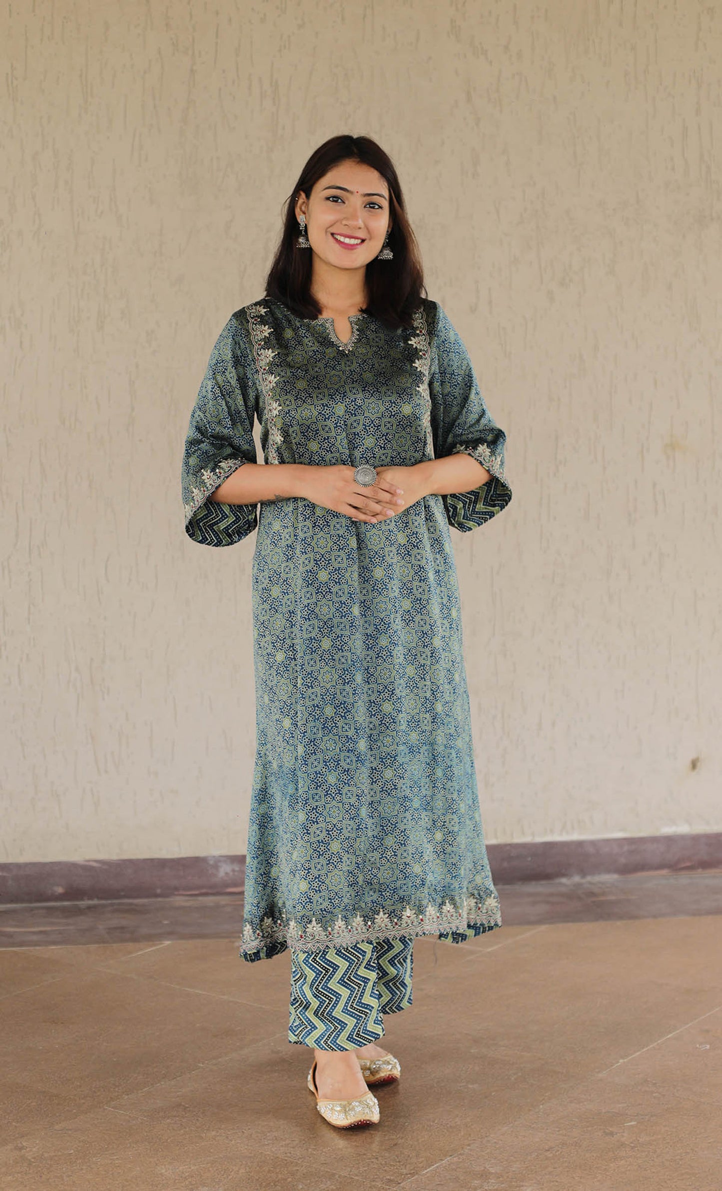 Modal Green Zari Cordset