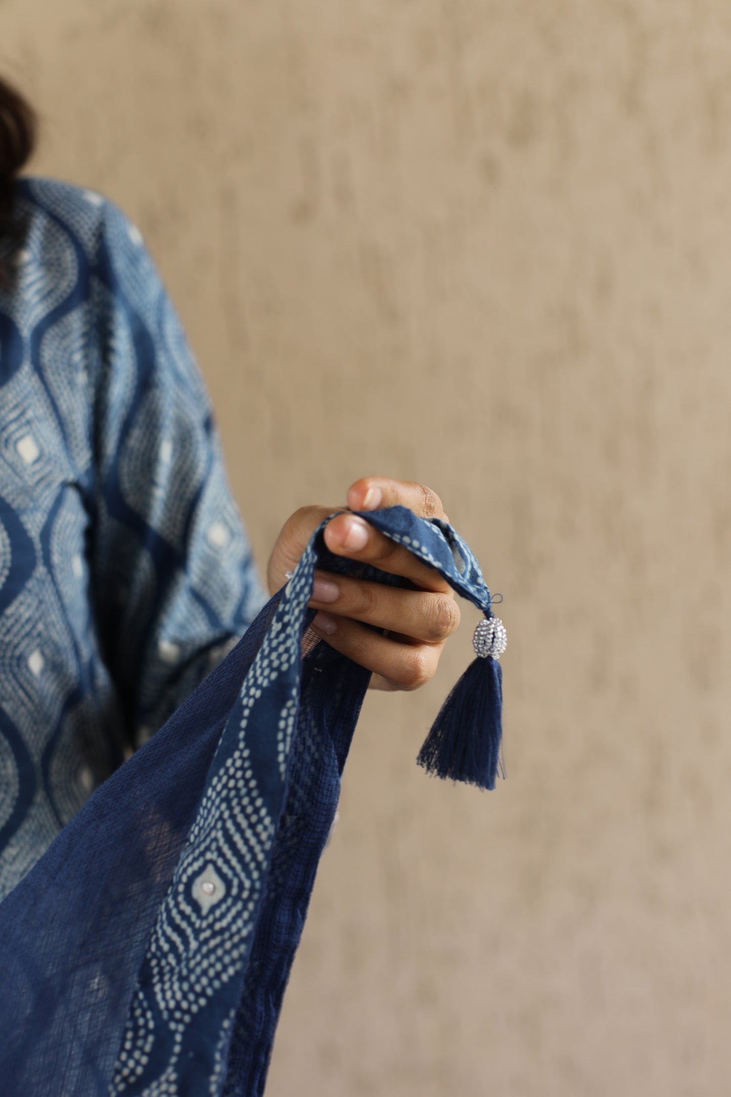 Indigo Beaded Suitset