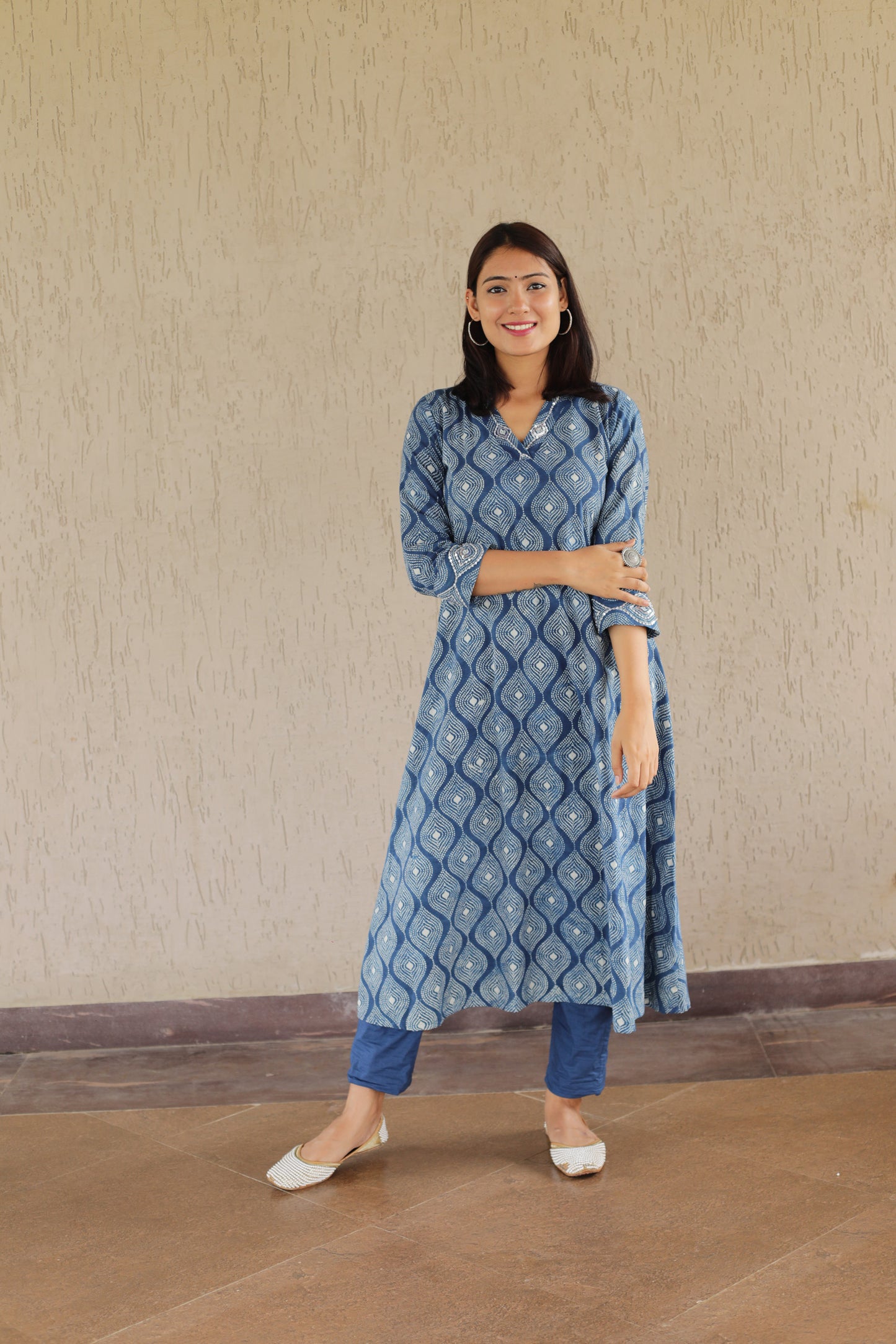 Indigo Beaded Suitset