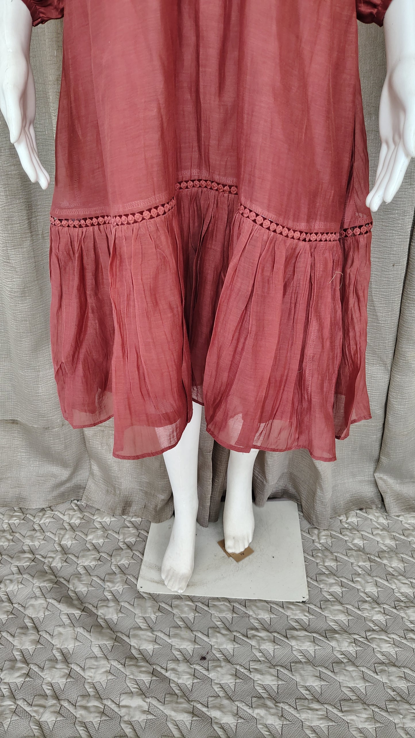 Red Mul Chanderi Dress