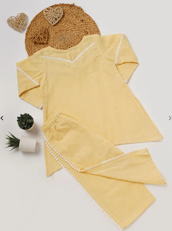 Blue and Yellow lace Co-Ord set  - Mother Daughter