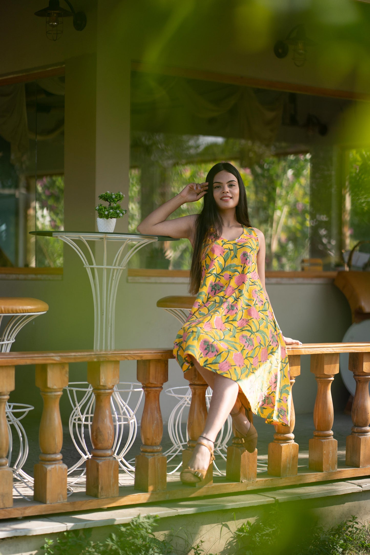 Yellow Halter neck Dress