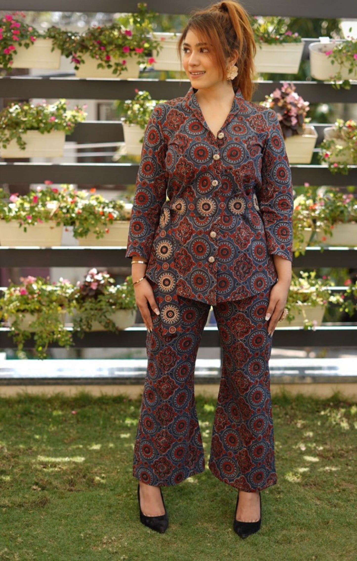 Blue Ajrakh Cordset