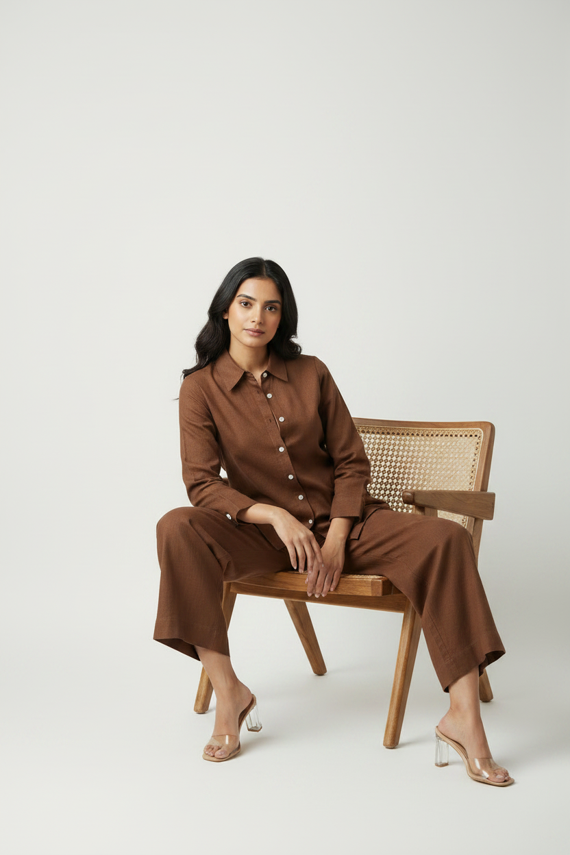 Brown Cotton Cordset