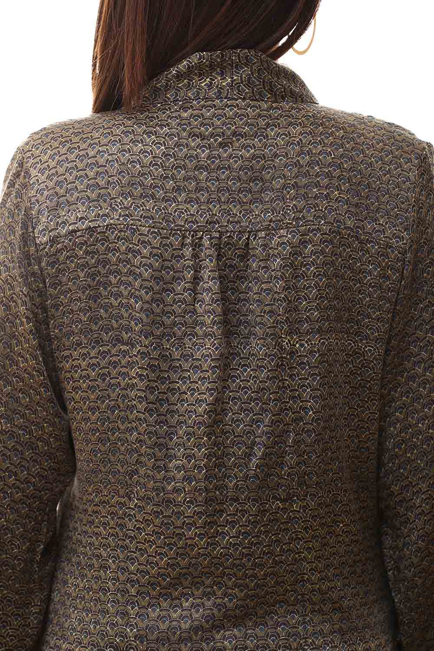 Olive green Modal shrug dress