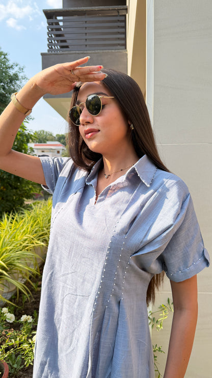 Blue Cotton Dress