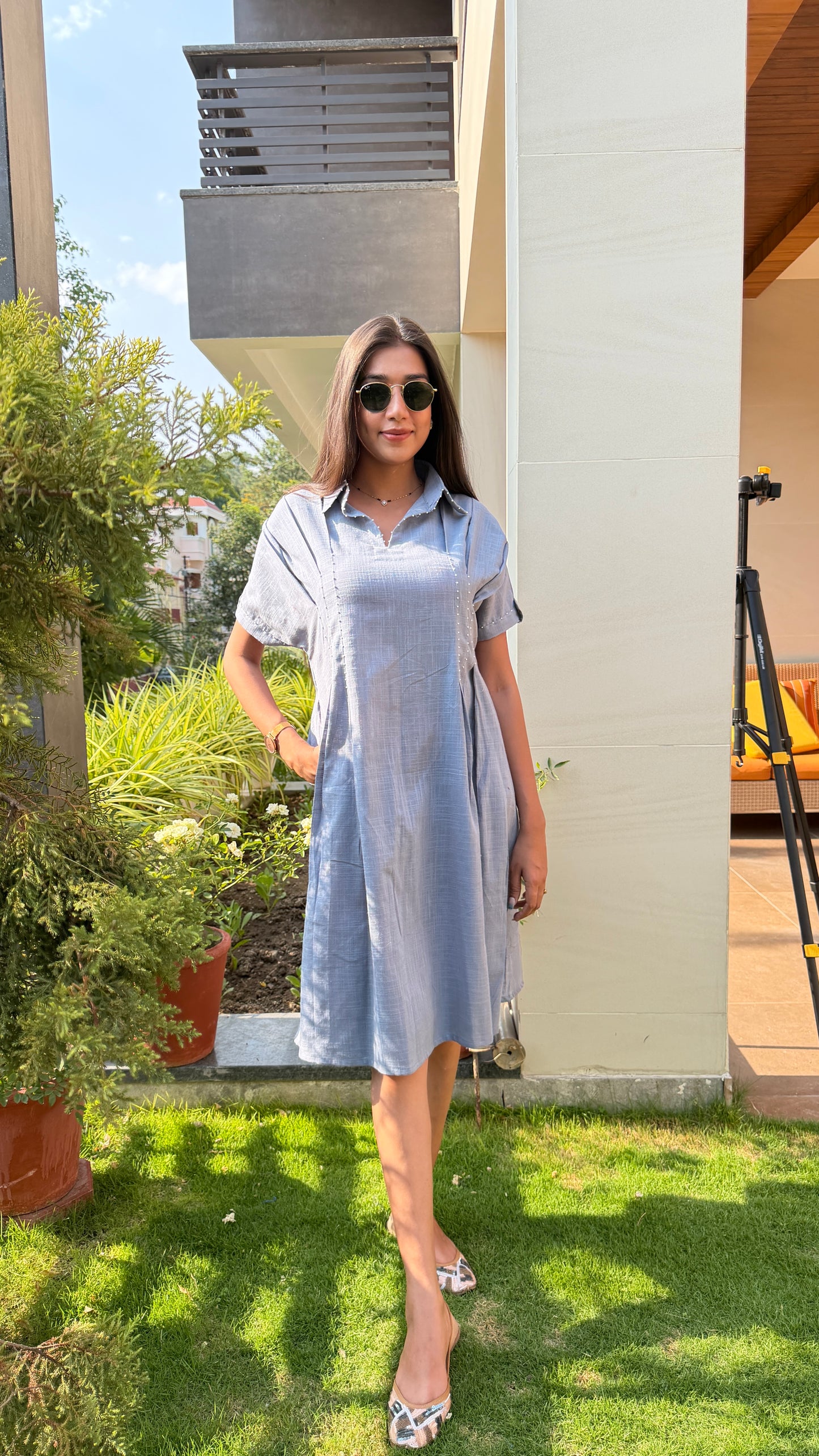 Blue Cotton Dress