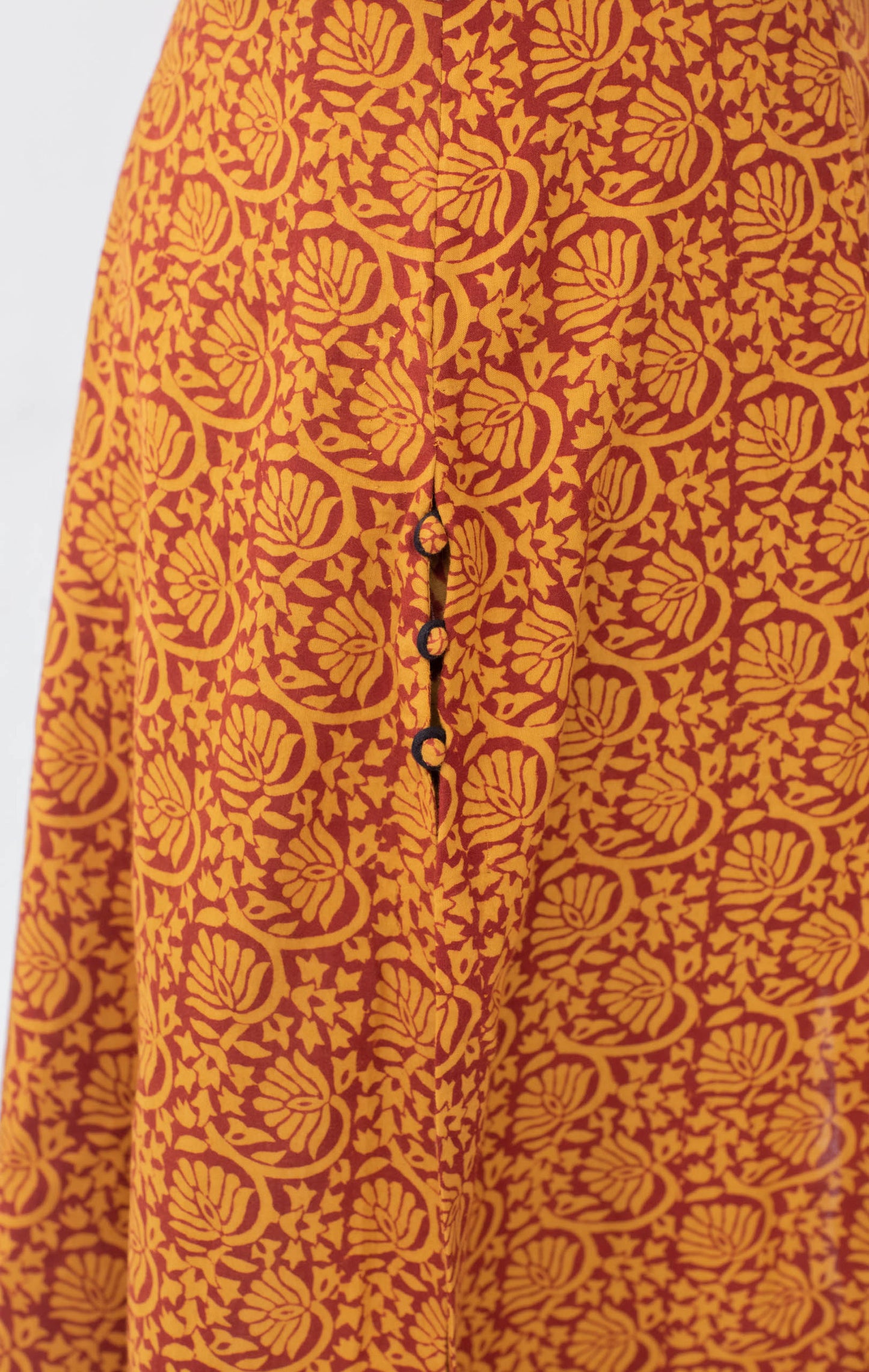 Mustard floral bagh print suitset