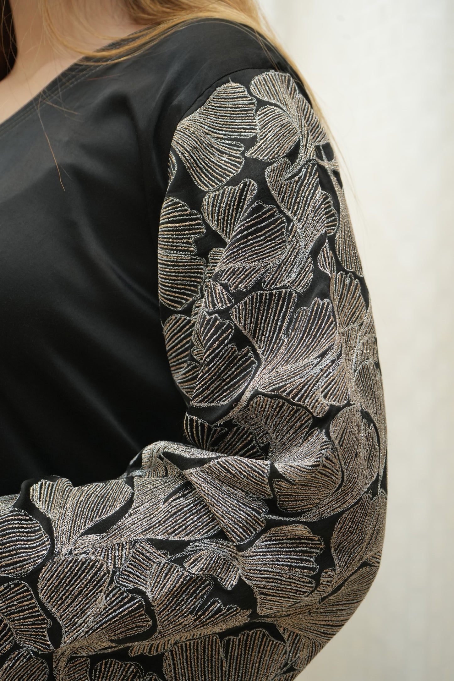 Cotton silk zari embellished asymmetric Cordset