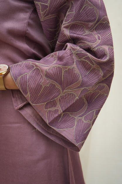 Cotton silk zari embellished asymmetric Cordset