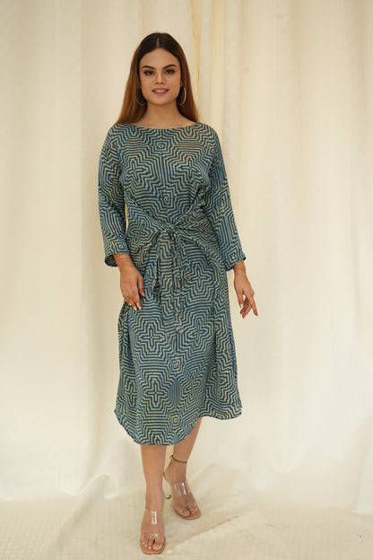 Indigo Geometric Modal dress