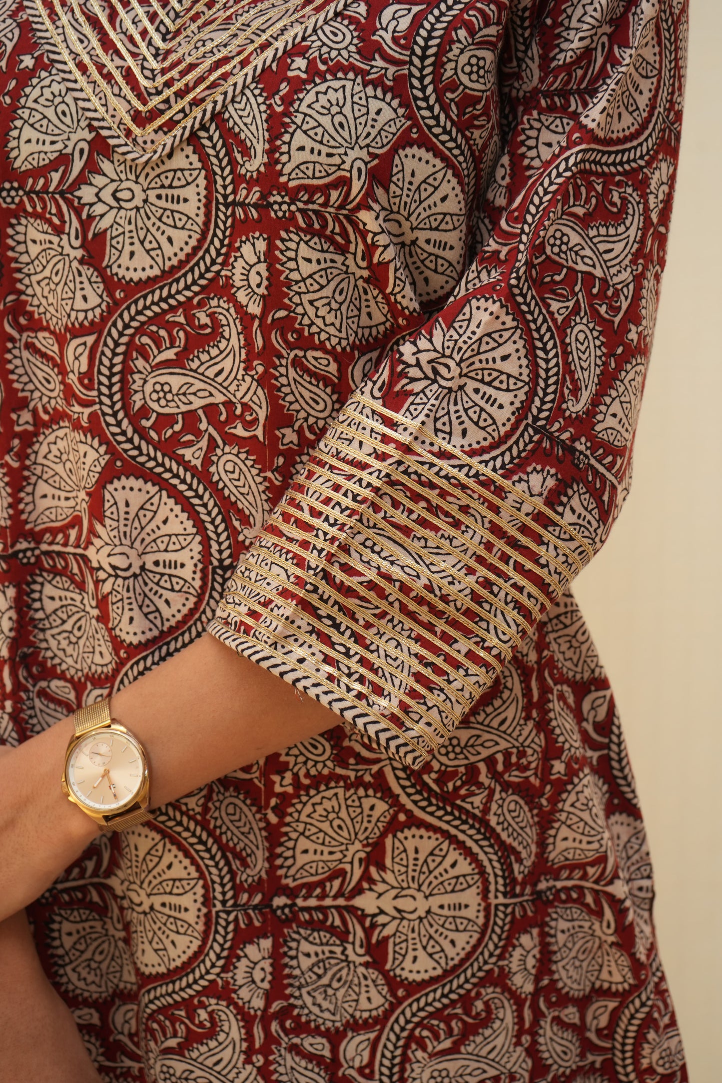 Bagh Print gota lace Suitset