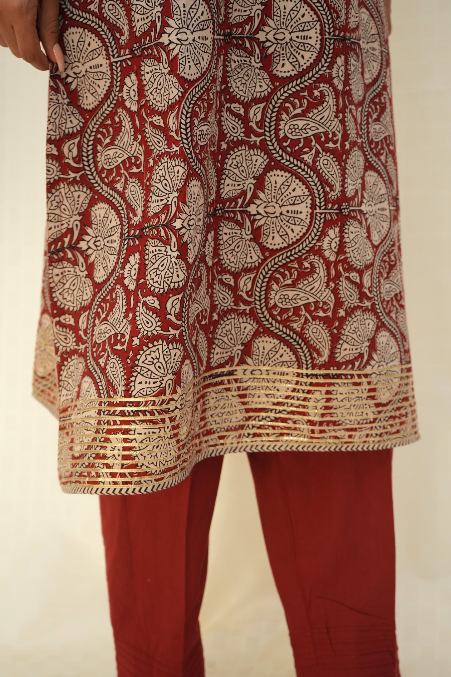Bagh Print gota lace Suitset