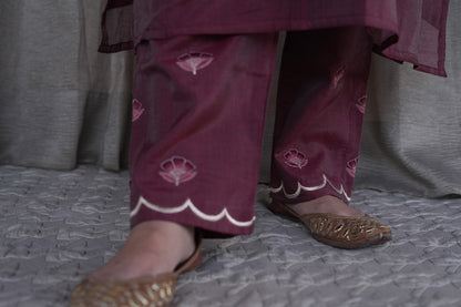 Maroon Chanderi