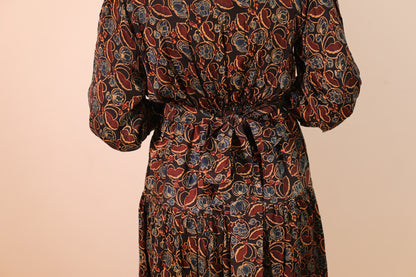 Black Modal Floral Dress