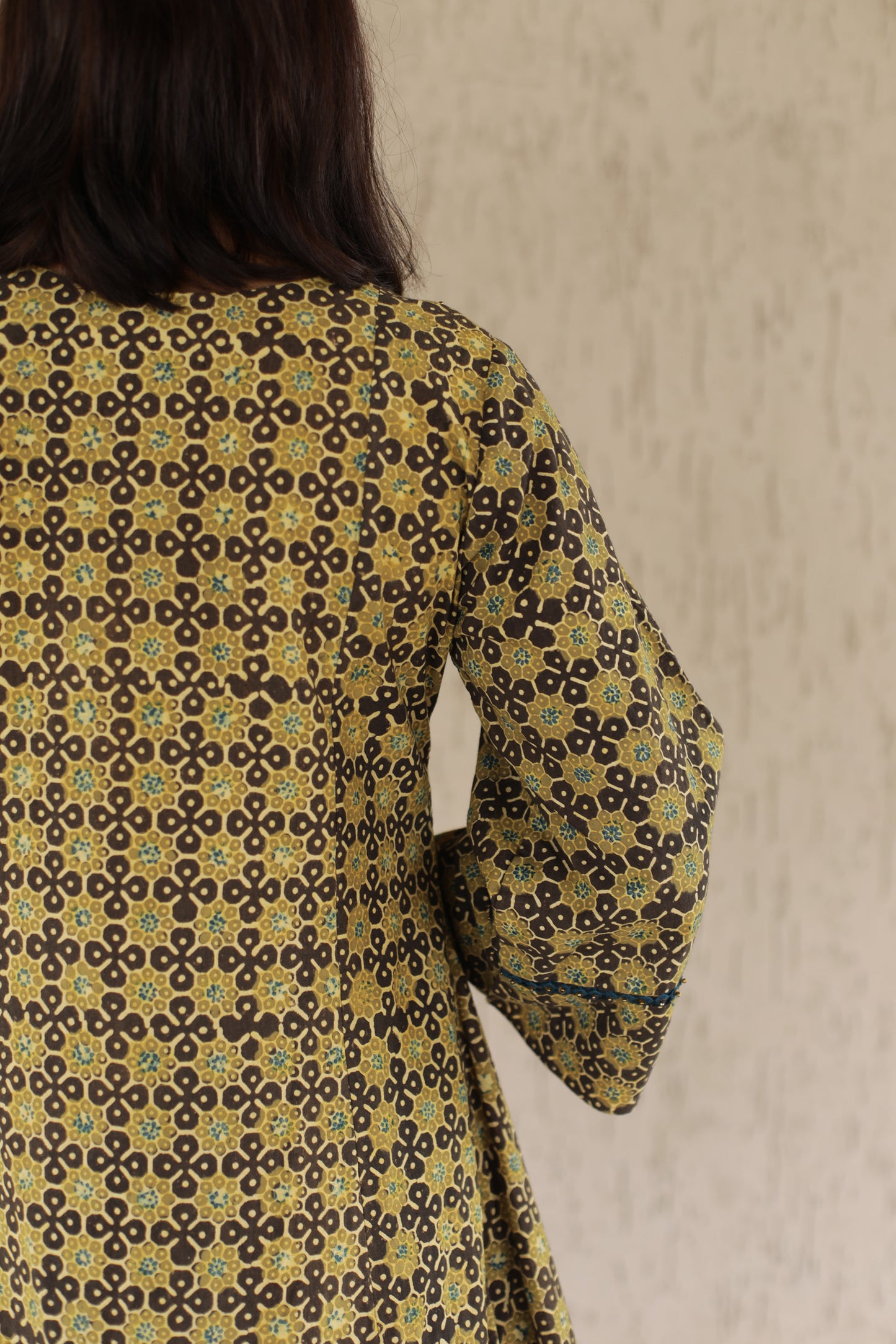 Ochre Star Print Kurta