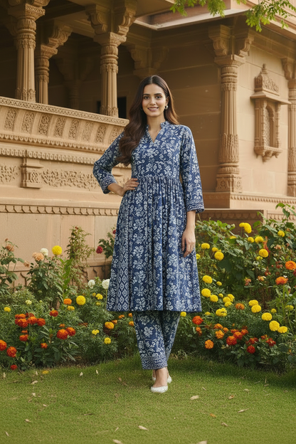 Red Bagh Gotta Work Kurta