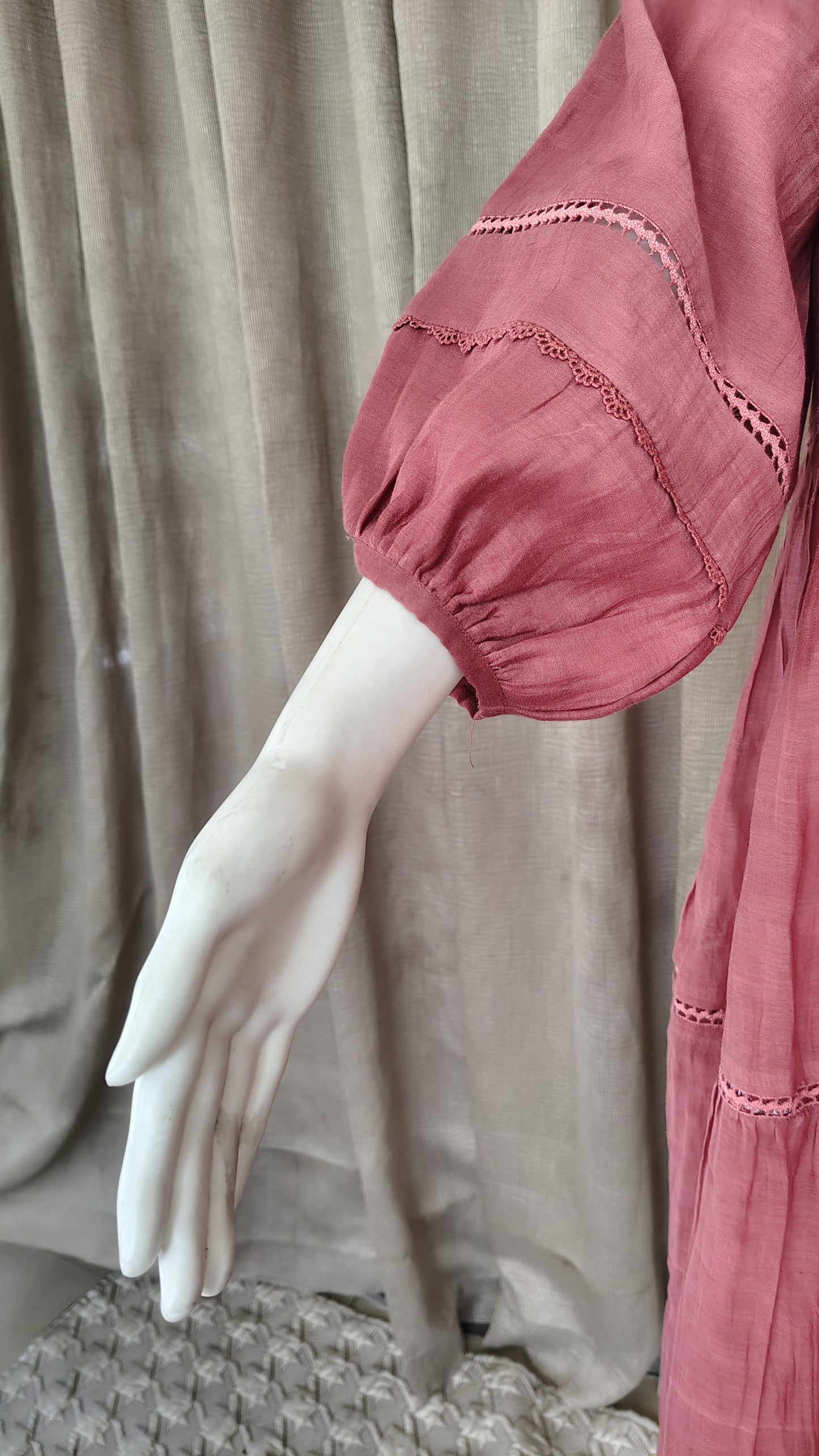 Pink Mul Chanderi Dress