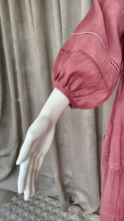 Pink Mul Chanderi Dress