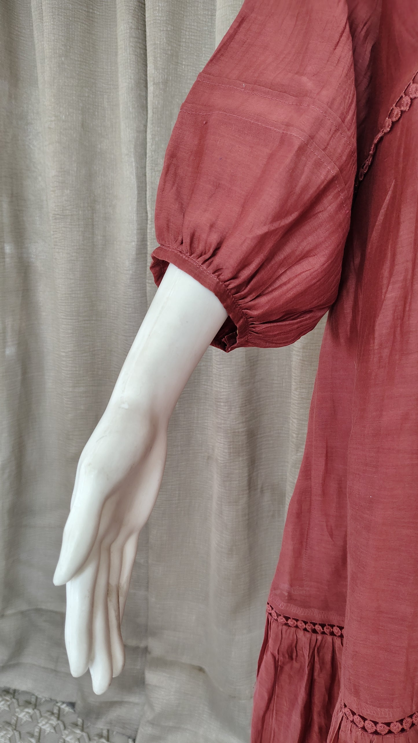 Red Mul Chanderi Dress