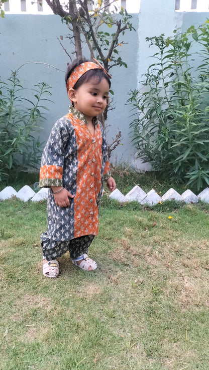 Print multicolor cordset for kids