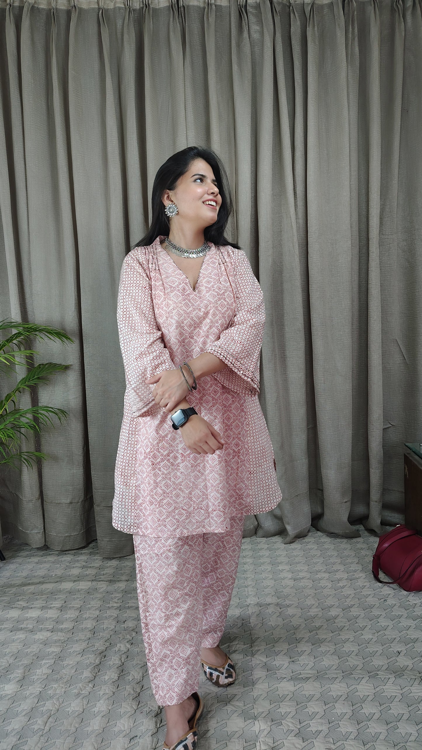 Red Bagh Print Cordset