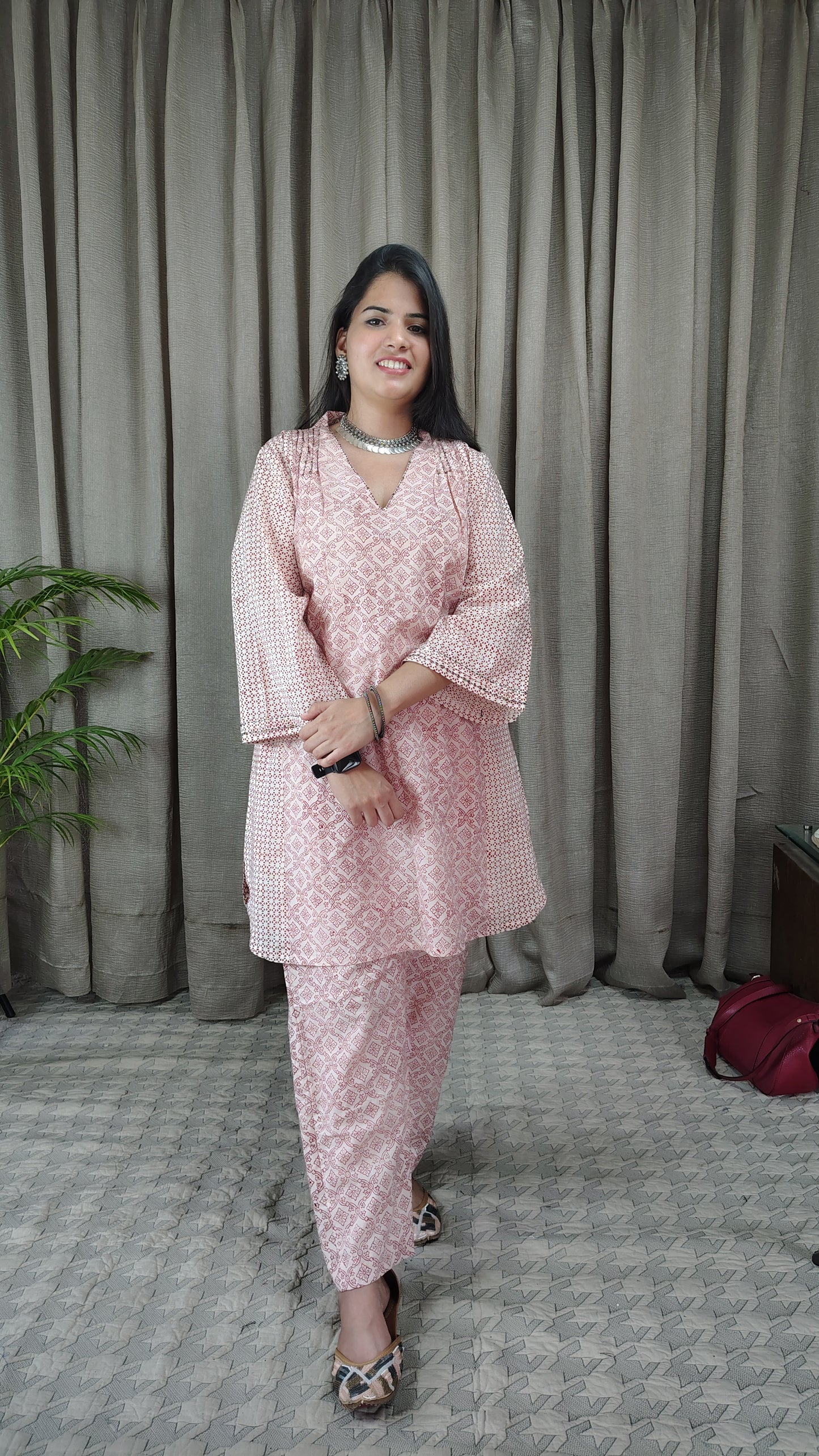 Red Bagh Print Cordset