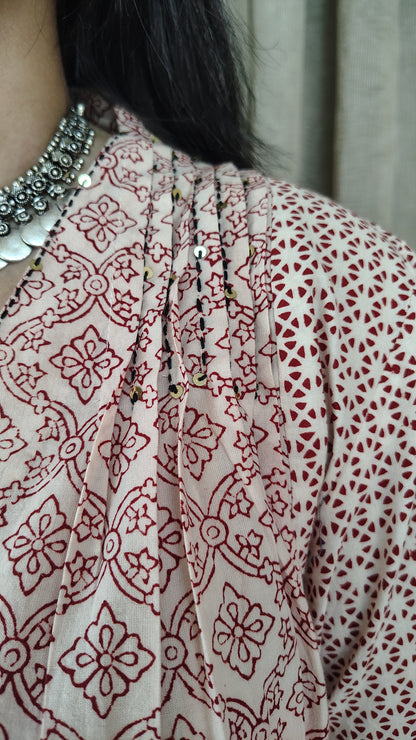 Red Bagh Print Cordset