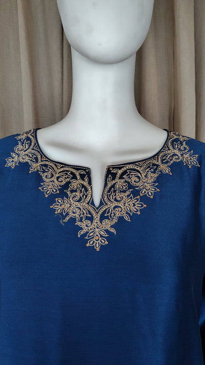 Crimpson Red Chanderi Silk Suitset