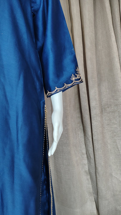 Crimpson Red Chanderi Silk Suitset