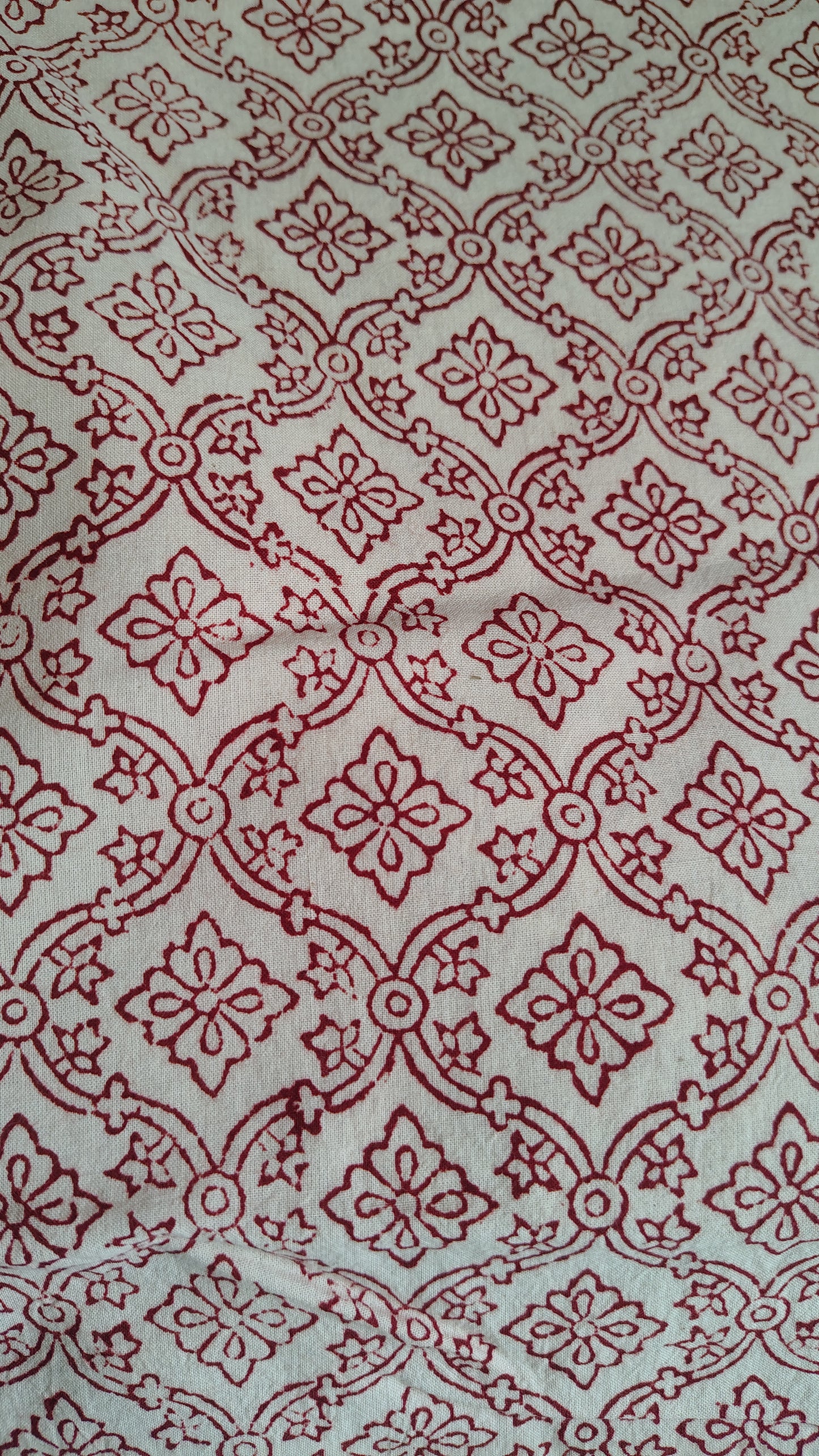 Red Bagh Print Cotton Fabric