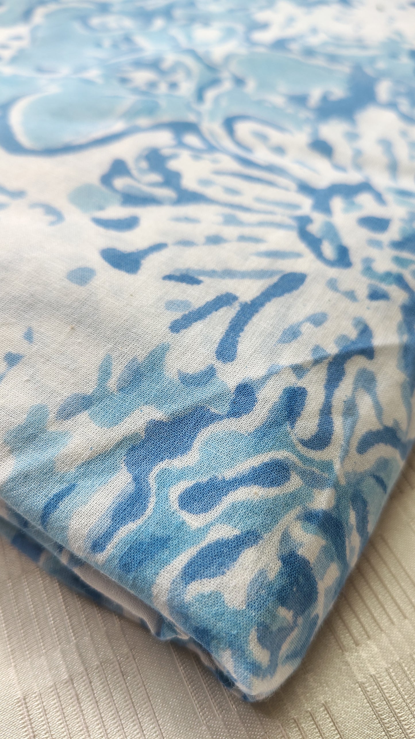 Blue Printed Cotton Fabric