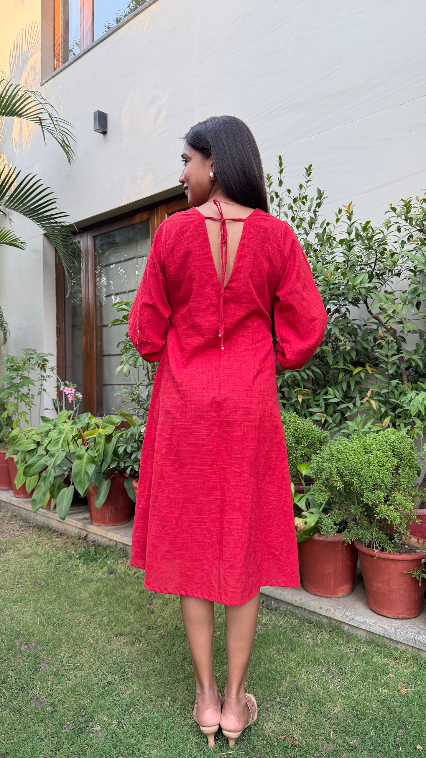 Red Cotton Dress