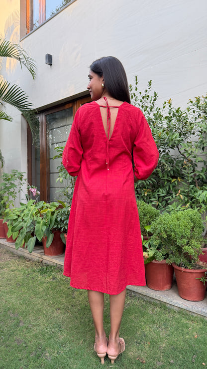 Red Cotton Dress